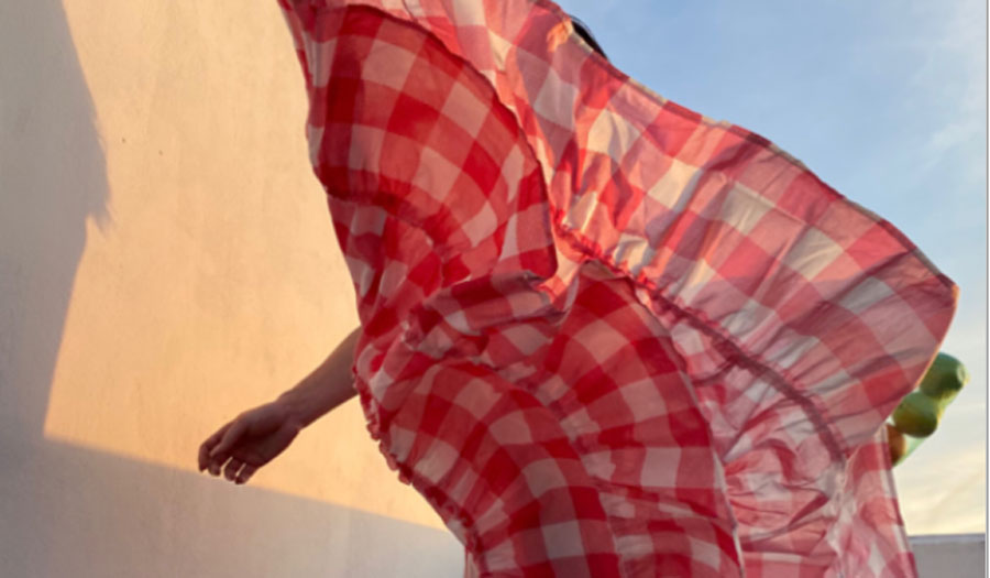 a skirt in the wind