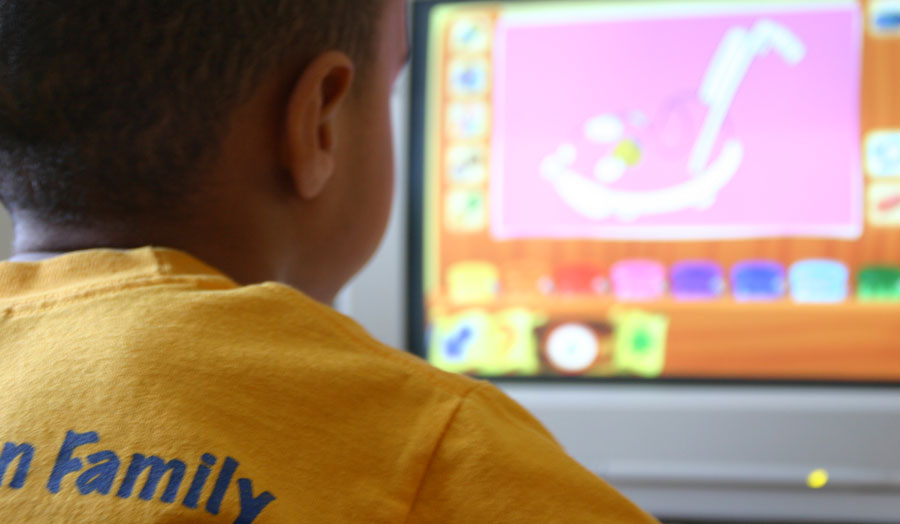 Child at computer