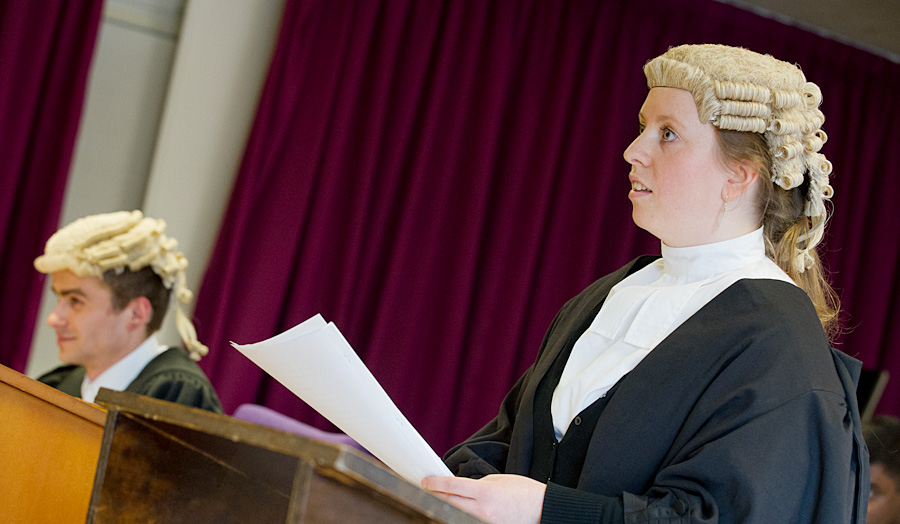 Student in court 