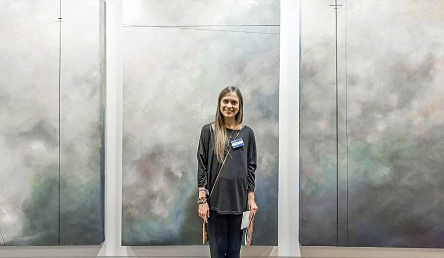 Charlotte with her winning work