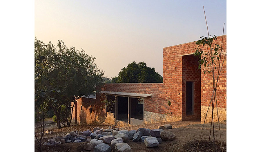 Ganga Maki Studio, under construction, Himalaya, 2016
© Bijoy Jain I Studio Mumbai
