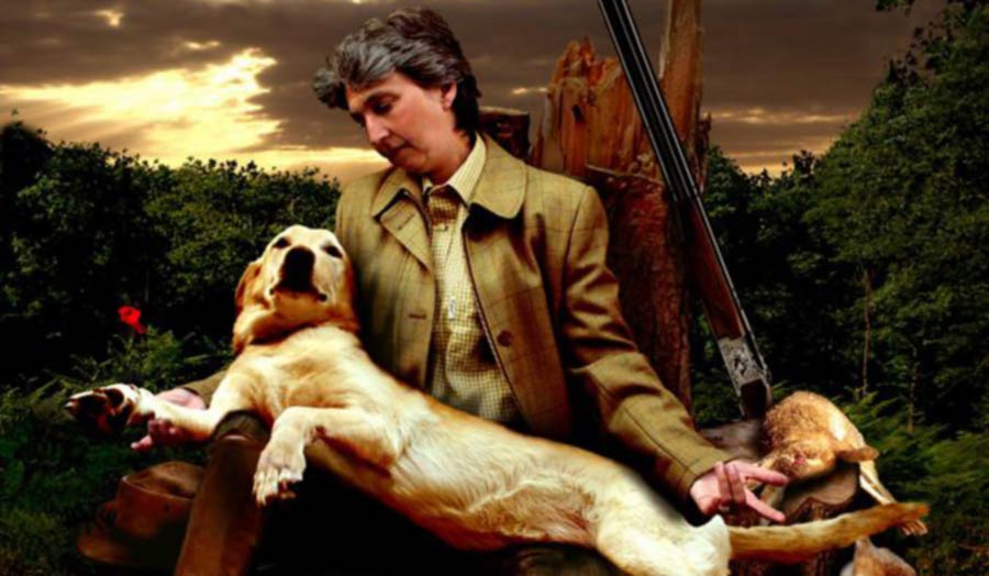 Portrait with the pet dog