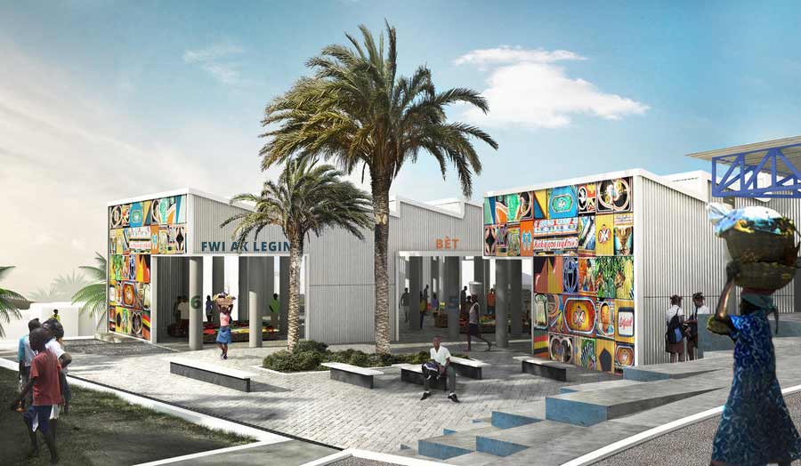 Design for a public space in Canaan, Haiti by EVA Studio