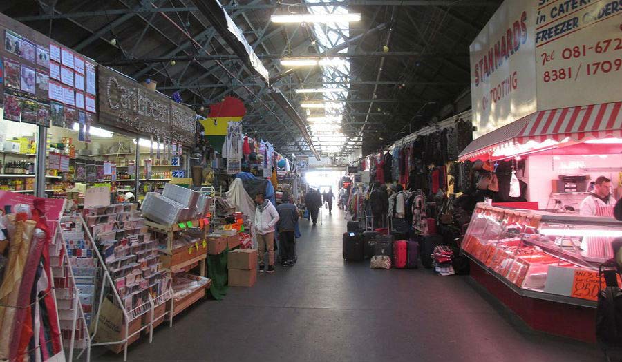 A view inside a closed market