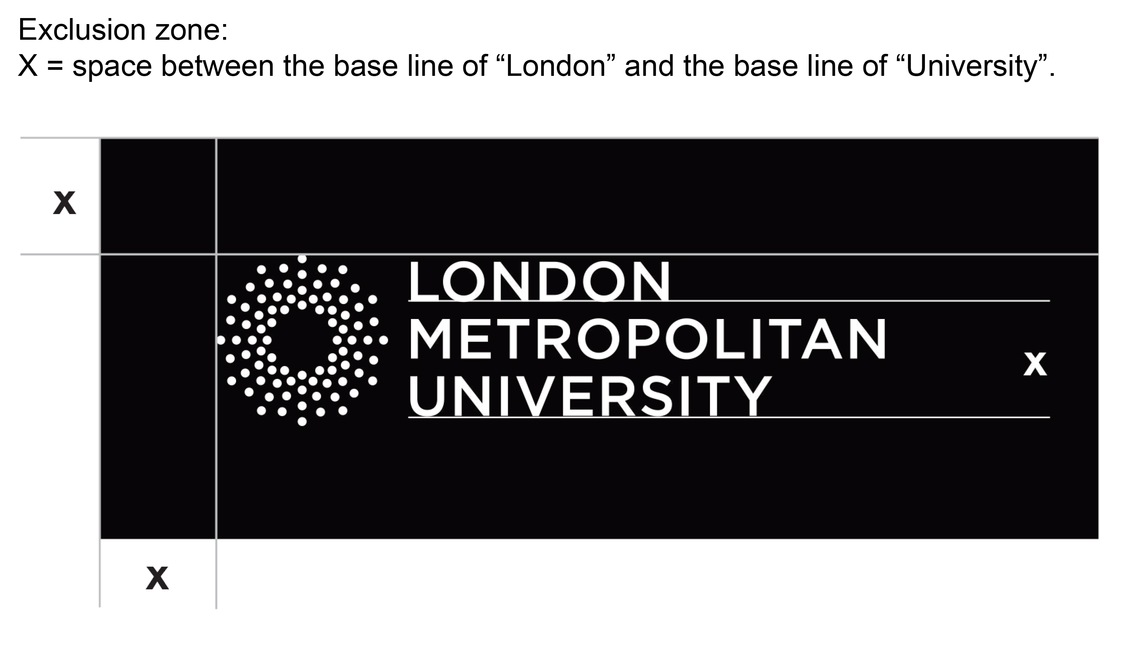 Logo exclusion zone