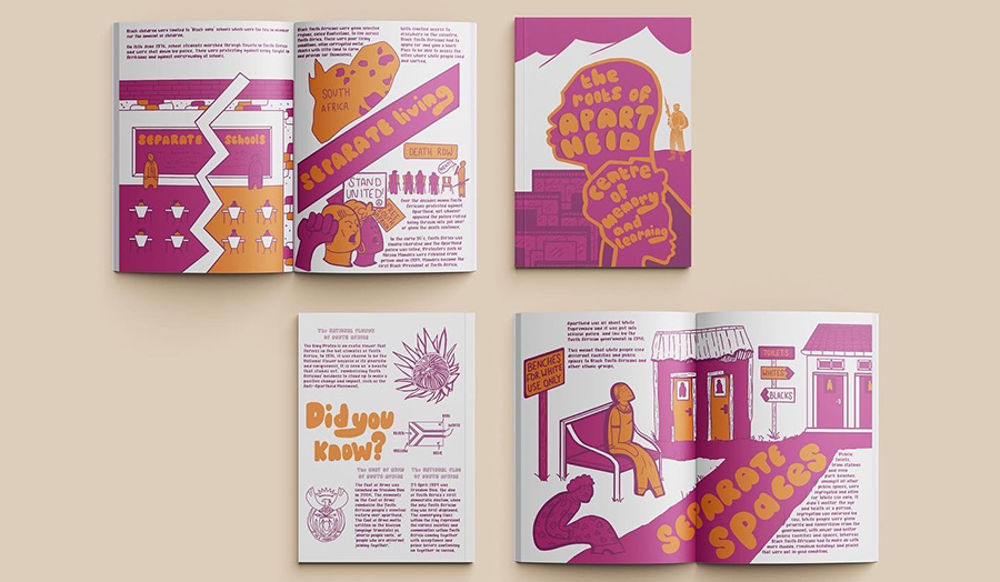 Bright, colourful illustrations to illustrate the project