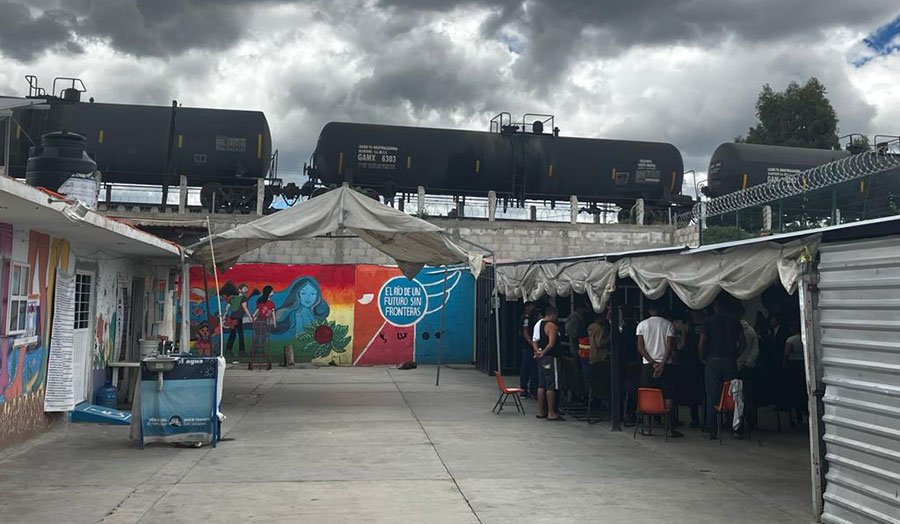 An informal refugee setting in Mexico