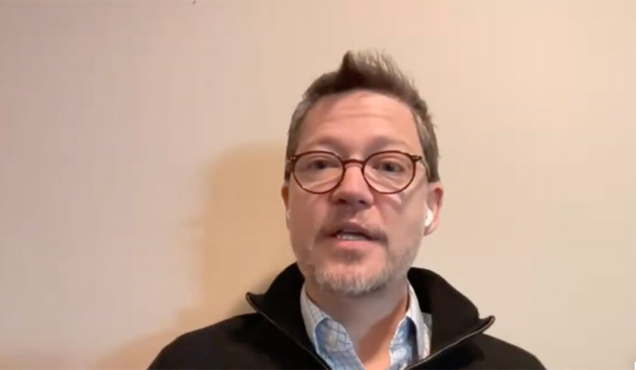 Prof Henry Blair giving an online talk