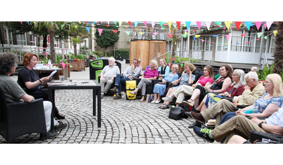 A group of participants taking part in the Irish Writers Summer School workshops.