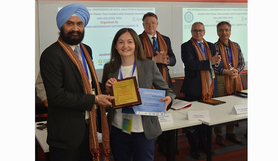 Left to right: Dr. Ravinder Singh Zandu, Dr Güler Öztürk Görgülü, Chris Lane, Prof. Karim Ouazzane, Prof. Huseyin Seker