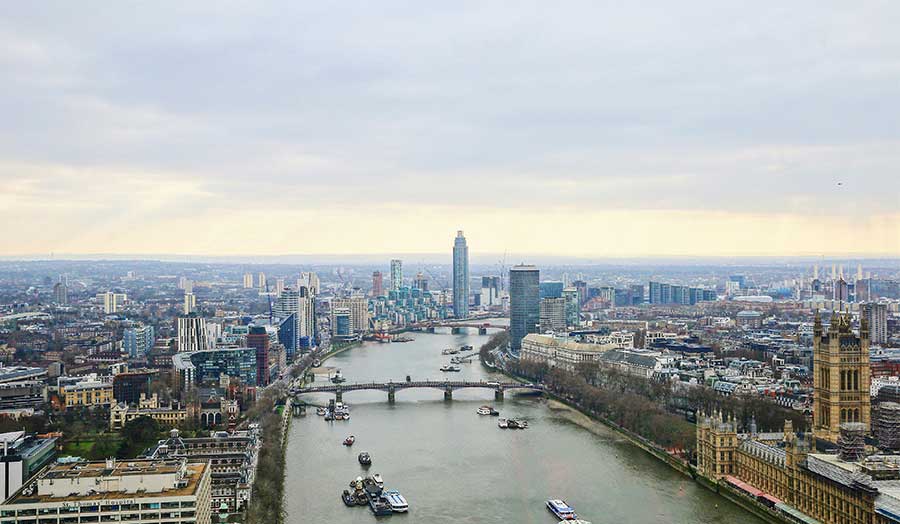 A view of the Thames in London