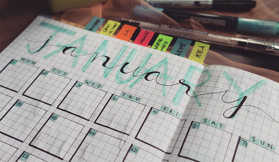 January diary shot from Unsplash